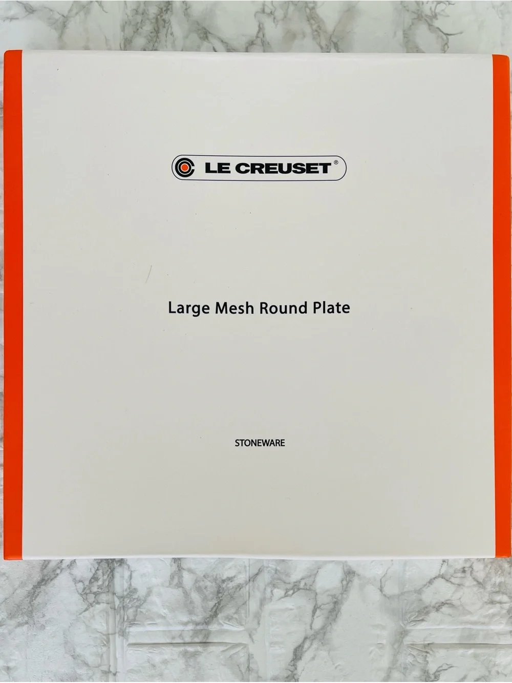 New Le Creuset White Enamel Miffy Saucepan with Orange Accents with original box